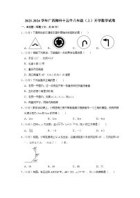 广西壮族自治区柳州市柳北区柳州市第十五中学2023-2024学年八年级上学期开学数学试卷（含答案）