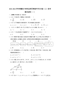 安徽省六安市金安区皋城中学2023-2024学年九年级上学期段考数学试卷（一）（含答案）