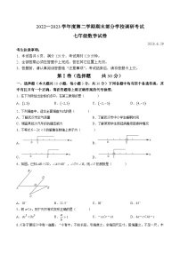 湖北省武汉市部分学校2022-2023学年七年级下学期期末调研考试数学试卷(含答案)