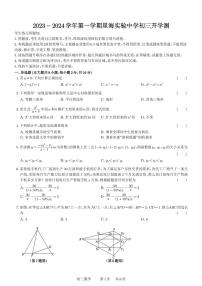 江苏省苏州市星海实验中学2023-2024学年九年级上学期开学检测数学试卷