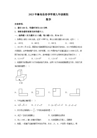 云南省昭通市鲁甸县2023届九年级下学期中考二模数学试卷(含解析)