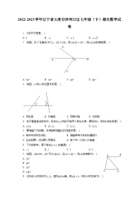 2022-2023学年辽宁省大连市沙河口区七年级（下）期末数学试卷（含答案解析）