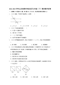 2022-2023学年山东省滨州市沾化区七年级下学期期末数学试卷（含解析）