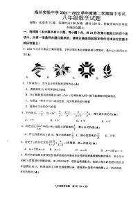 江苏省连云港市海州实验中学2021-2022学年八年级下学期期中考试数学试卷