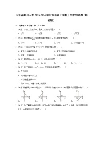 山东省德州市德城区德州市第五中学2023-2024学年九年级上学期开学数学试卷（含答案）