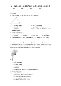 初中数学北师大版七年级上册第四章 基本平面图形4.1 线段、射线、直线课时练习