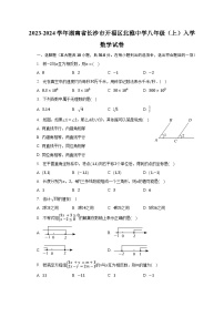 2023-2024学年湖南省长沙市开福区北雅中学八年级（上）入学数学试卷（含解析）