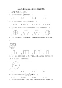 2021年黑龙江省哈尔滨市中考数学试卷 （原卷版）