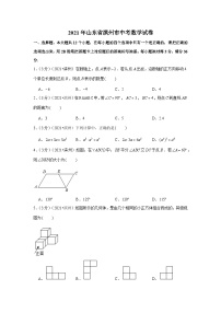 2021年山东省滨州市中考数学试卷 （原卷版）