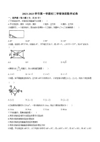 广东省佛山市顺德区拔萃实验学校2023-2024学年九年级上学期开学考试数学试题(无答案)