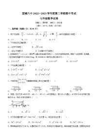 安徽省宣城市第六中学2022-2023学年七年级下学期期中数学试题