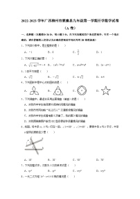 广西柳州市鹿寨县2022-2023学年九年级上学期开学数学试卷（A卷）