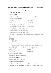 2020-2021学年广东省深圳外国语学校七年级（上）期末数学试卷