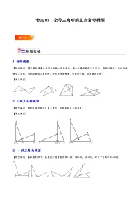 考点07 全等三角形的重点常考模型-【考点通关】2023-2024学年八年级数学上册考点归纳与解题策略（人教版）