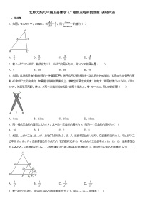 北师大版九年级上册7 相似三角形的性质练习