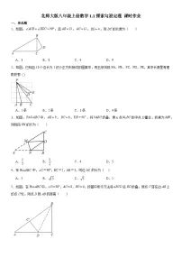 初中数学北师大版八年级上册1 探索勾股定理课时训练