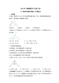 人教版八年级上册12.2 三角形全等的判定优秀同步训练题
