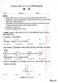 贵州省铜仁市石阡县2023-2024学年九年级上学期9月质量检测数学试卷