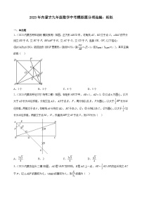 2023年内蒙古九年级数学中考模拟题分项选编：相似(含解析)