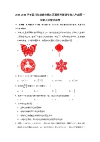 +四川省成都市锦江区嘉祥外国语学校2023-2024学年九年级上学期入学数学试卷