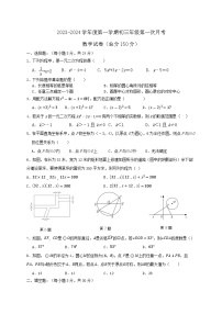 江苏省宿迁市沭阳县南洋学校等部分学校2023-2024学年九年级上学期第一次定时作业数学试卷