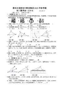 江苏省泰兴市黄桥初中教育集团2023-2024学年八年级上学期数学第一次月考试卷