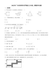 2022年广东省深圳市罗湖区九年级二模数学试题（原卷及解析版）