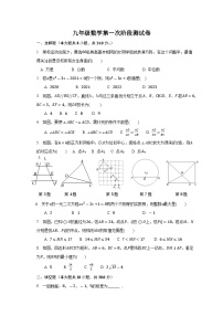 江苏省扬州市2023-2024学年九年级上学期9月月考数学试题