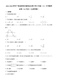 精品解析：广东省深圳市福田区福田区红岭中学（红岭教育集团）2021-2022学年八年级上学期12月月考数学试题