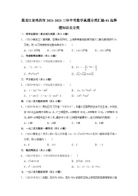 黑龙江省鸡西市2021-2023三年中考数学真题分类汇编-01选择题知识点分类