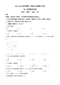 精品解析：广东省深圳市福田区外国语学校2021-2022学年八年级上学期期中数学试题