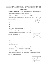 2022-2023学年山东省淄博市桓台县八年级（下）期末数学试卷（五四学制）（含解析）