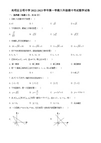 精品解析：广东省深圳市光明区公明中学2022-2023学年八年级上学期期中考试数学试卷