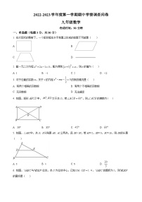 精品解析：广东省深圳市宝安区宝安中学2022-2023学年九年级上学期期中数学试卷