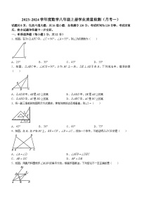 吉林省松原市前郭尔罗斯蒙古族自治县第一中学、前郭三中、前郭蒙中 2023-2024学年八年级上学期9月月考数学试题