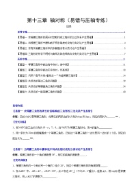 【期中单元压轴题专练】（人教版）2023-2024学年八年级数学上册单元 第十三章 轴对称（测试卷）