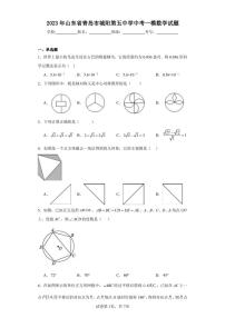 2023年山东省青岛市城阳第五中学中考一模数学试题