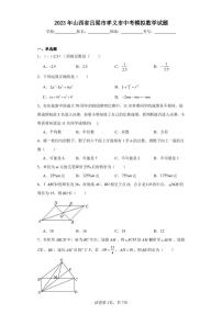 2023年山西省吕梁市孝义市中考模拟数学试题