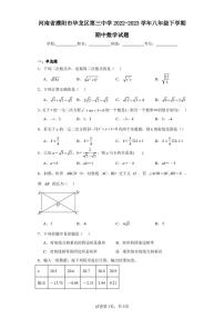 河南省濮阳市华龙区第三中学2022-2023学年八年级下学期期中数学试题