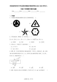 河南省郑州市中牟县郑州枫杨外国语学校2022-2023学年八年级下学期期中数学试题