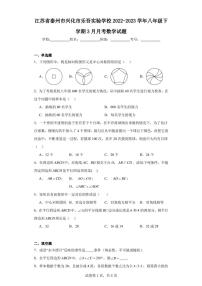 江苏省泰州市兴化市乐吾实验学校2022-2023学年八年级下学期3月月考数学试题