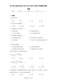 辽宁省大连市金州区2022-2023学年七年级下学期期中数学试题