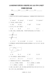 山东省济南市天桥区泺口实验学校2022-2023学年七年级下学期期中数学试题