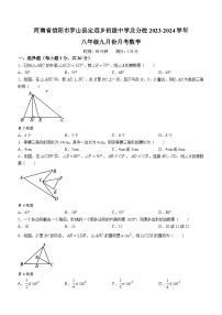 河南省信阳市罗山县定远乡初级中学及分校2023-2024学年八年级上学期9月月考数学试题