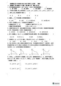 安徽省合肥市五十中学东校2023-2024学年八年级上学期9月数学月考试题