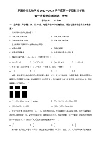 精品解析：广东省深圳市罗湖外语实验学校2022-2023学年九年级上学期第一次教学诊断测试 数学试题