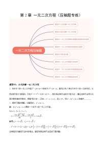 【期中单元重点题型】（北师大版）2023-2024学年九年级数学上册 第2章 一元二次方程（压轴题专练）-讲义