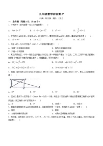 河南省郑州市荥阳市飞龙路学校2023-2024学年九年级上学期10月月考数学试题(无答案)