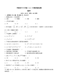 四川省眉山市仁寿县书院初级中学校2022-2023学年八年级上学期期中数学试题(无答案)