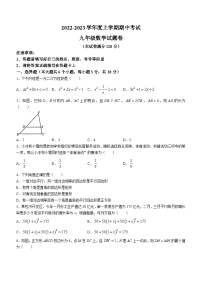 江西省抚州市东乡区2022-2023学年九年级上学期期中数学试题